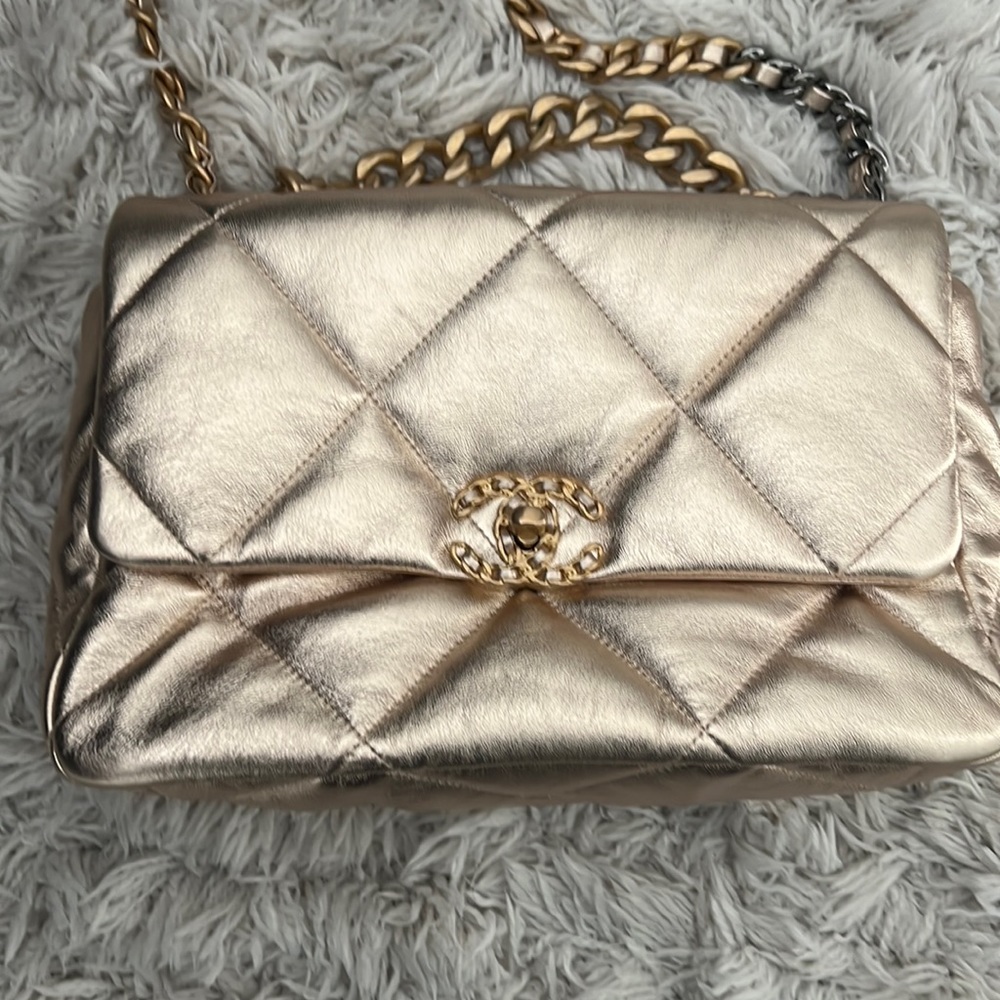 Chanel gold flap bag